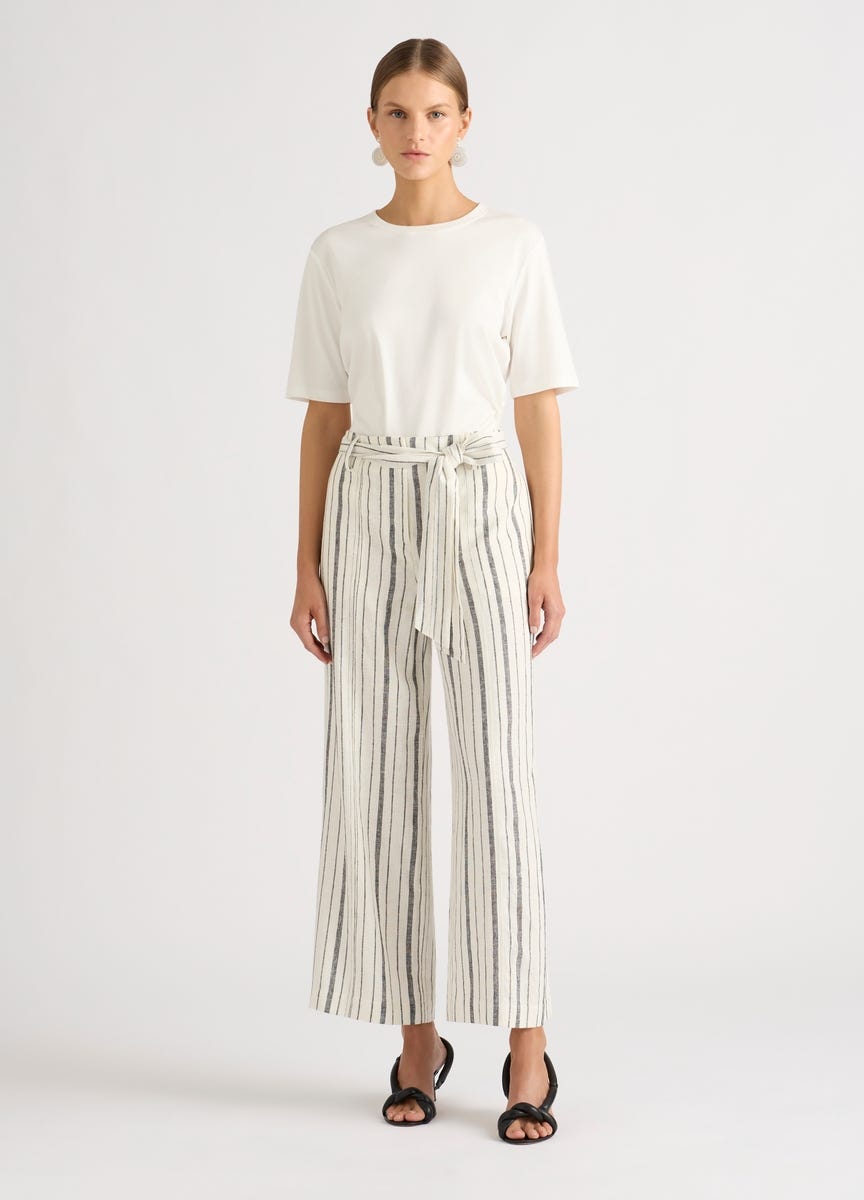 David Lawrence Women s Annora Wide Leg Linen Pant