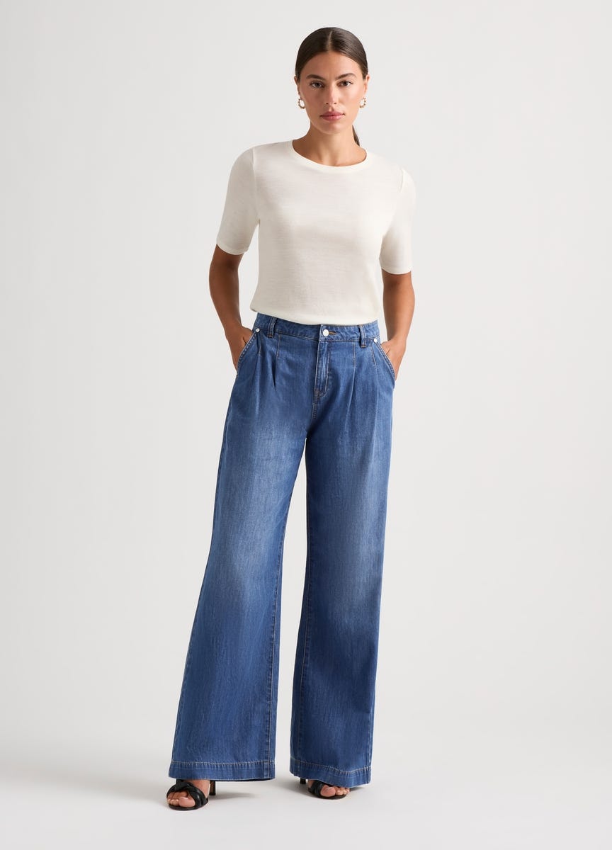 David Lawrence Women s Hudson Wide Leg Jean