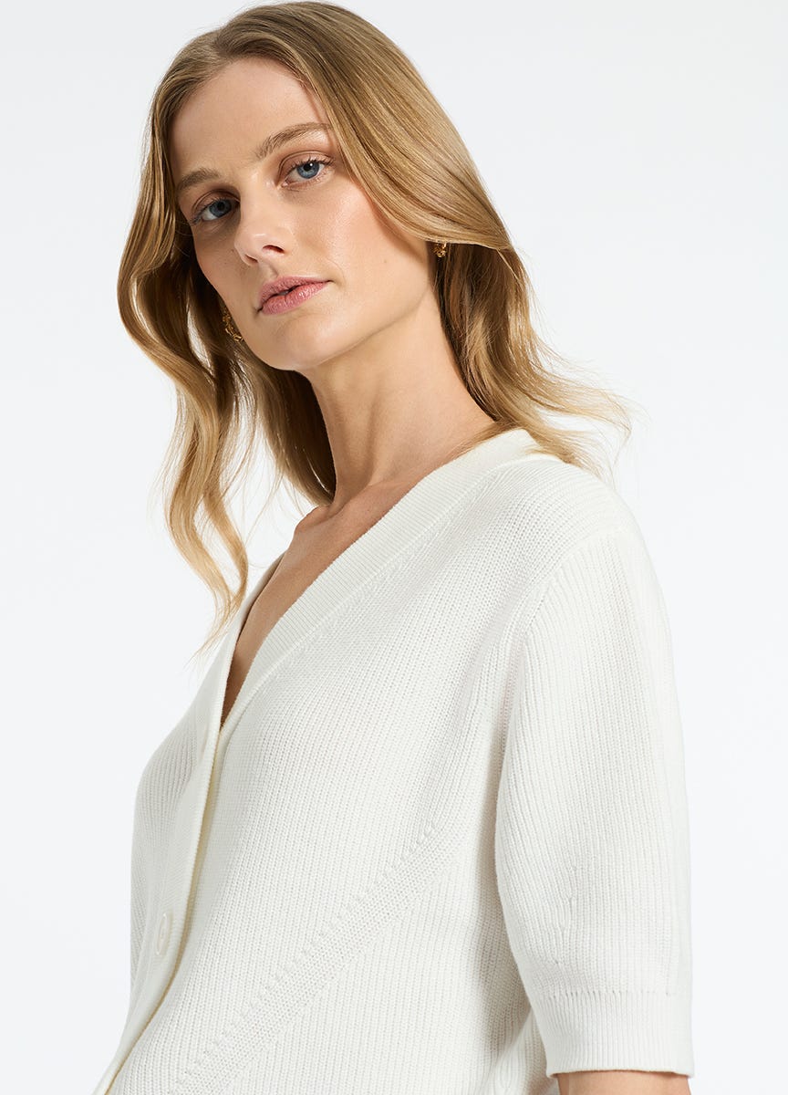 David Lawrence Women s Saige Short Sleeve Cardigan