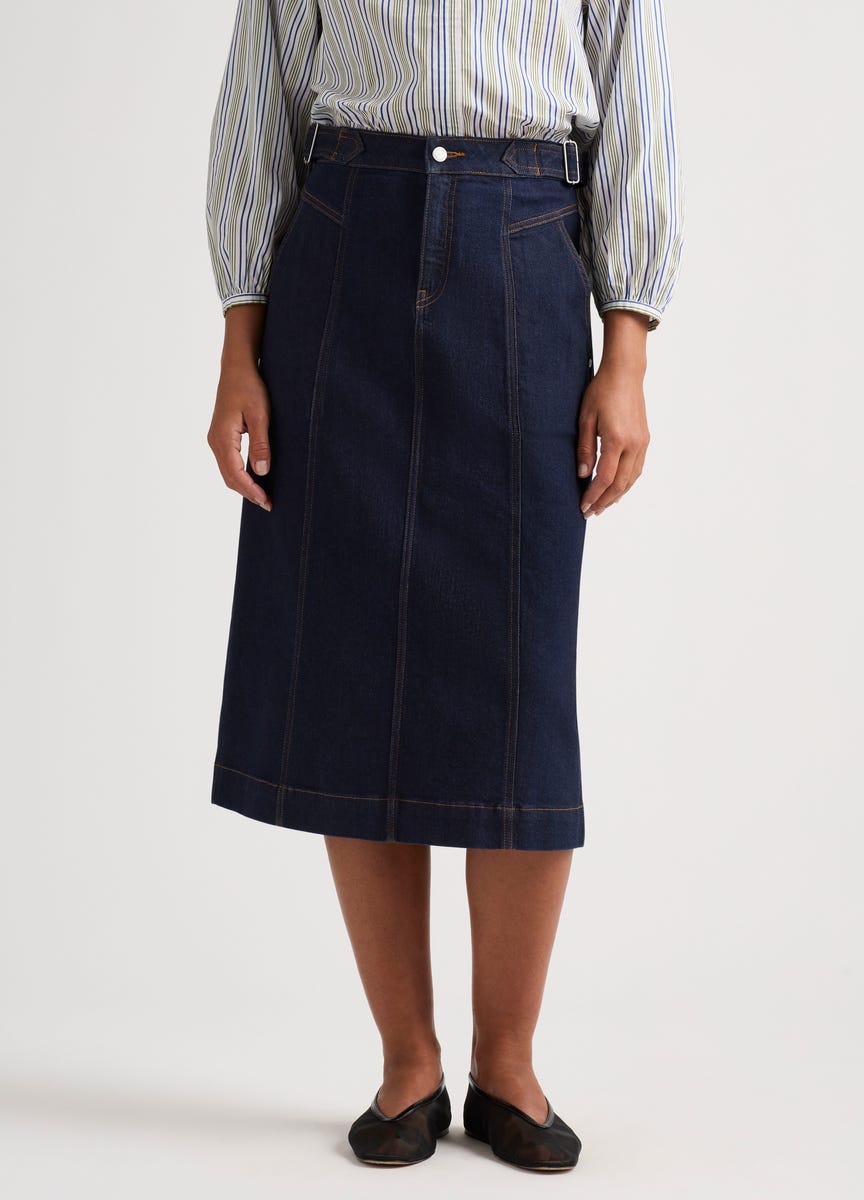 A line denim skirt pattern best sale