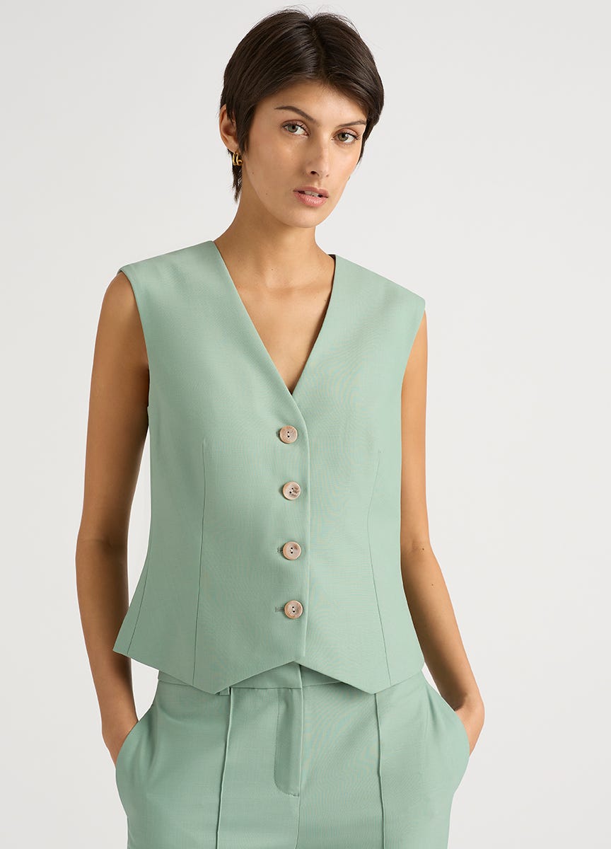Wool dress vest on sale
