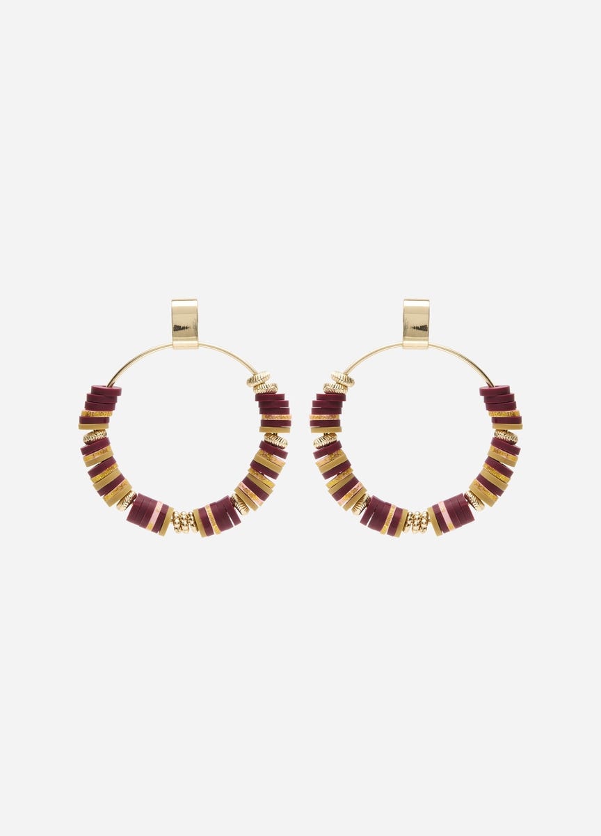 Disc on sale hoop earrings